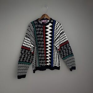Vintage Concrete Mix Colorful Sweater‎ Pullover Cosby Coogi Style Men's Size L